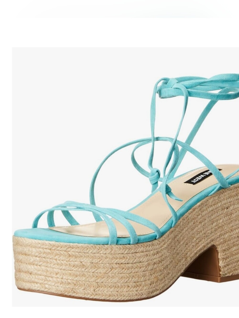 Nine West Riplee Espadrille Sandals Blue Suede Women'sโ Size 6.5